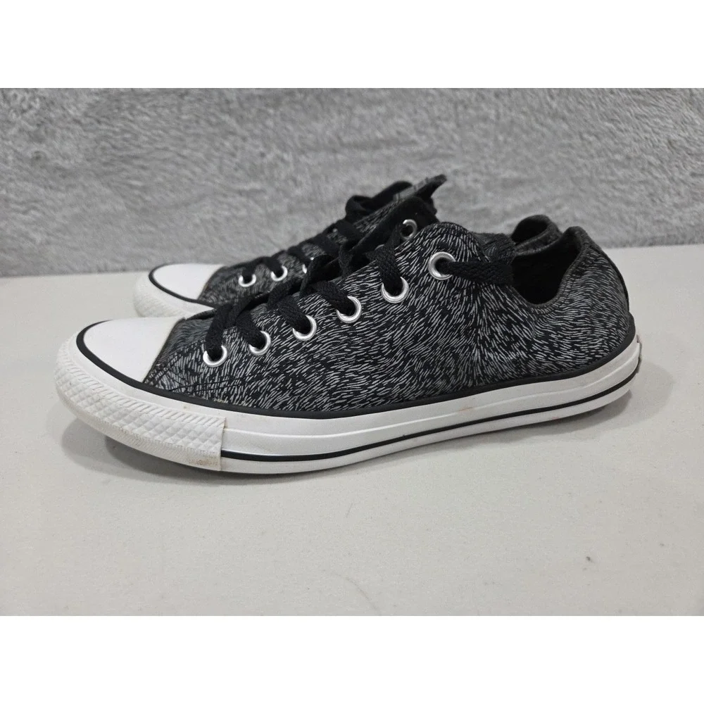 Converse Chuck Taylor Black Reflective Sneaker Animal Print Size 10 Women's
